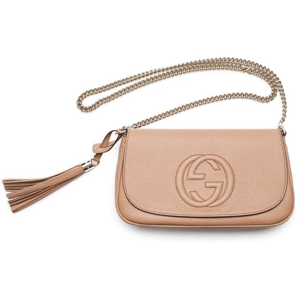 Gucci Tan Crossbody SoHo Bag with Gold Hardware - Picture 1 of 4